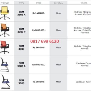 Kursi Kantor Chairman Ecos SKM 3303 A, SKM 3303 P, SKM 3303, SKM 3305 A, SKM 3305