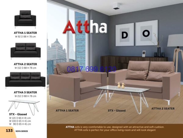 Kursi Kantor Donati Attha 1 seater | Attha 2 seater | Attha 3 Seater ...