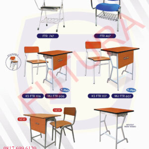 Meja Kursi Belajar/Meja Kursi Sekolah Futura FTR 747#FTR 467#KS FTR 106#MJ FTR 606#KS FTR 107#MJ FTR 607#KS FTR 108#MJ FTR 618#MJ FTR 617